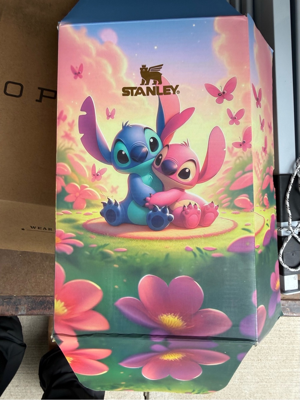 Collectible 40 oz Stanley Disney Stitch & Angel Pink and Blue Water Bottle Box